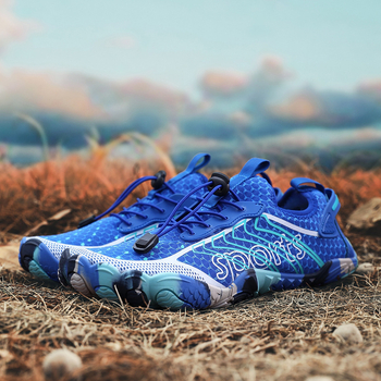 Παπούτσια περάσματος ποταμών – αντιολισθητική καουτσούκ εξωτερική σόλα, παχύτερο πάτο, εσωτερικό από διχτυωτό υλικό, χαμηλό επάνω μέρος