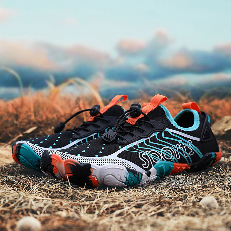 Παπούτσια περάσματος ποταμών – αντιολισθητική καουτσούκ εξωτερική σόλα, παχύτερο πάτο, εσωτερικό από διχτυωτό υλικό, χαμηλό επάνω μέρος