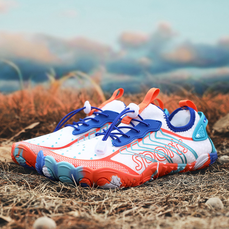 Παπούτσια περάσματος ποταμών – αντιολισθητική καουτσούκ εξωτερική σόλα, παχύτερο πάτο, εσωτερικό από διχτυωτό υλικό, χαμηλό επάνω μέρος