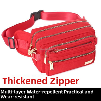 Унисекс спортна талия чанта с Oxford плат, многослойни отделения, подходяща за колоездене и дейности на открито