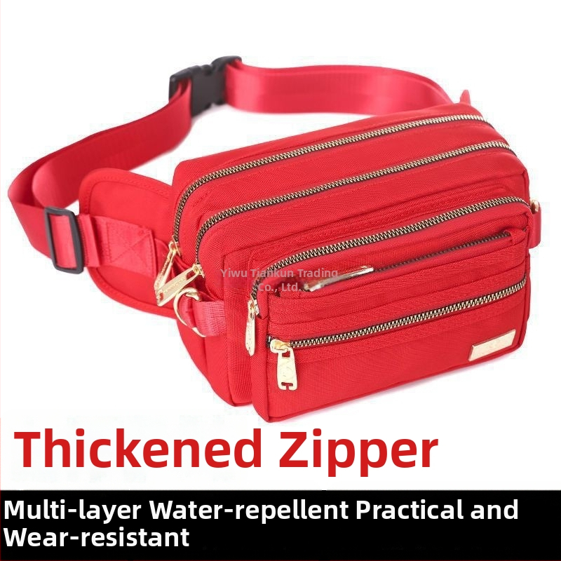 Унисекс спортна талия чанта с Oxford плат, многослойни отделения, подходяща за колоездене и дейности на открито