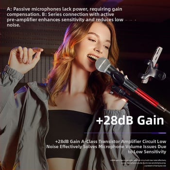 DM1 dinamički mikrofon pretpojačalo i zvučna kartica – SNR <60 dB, Snaga 20