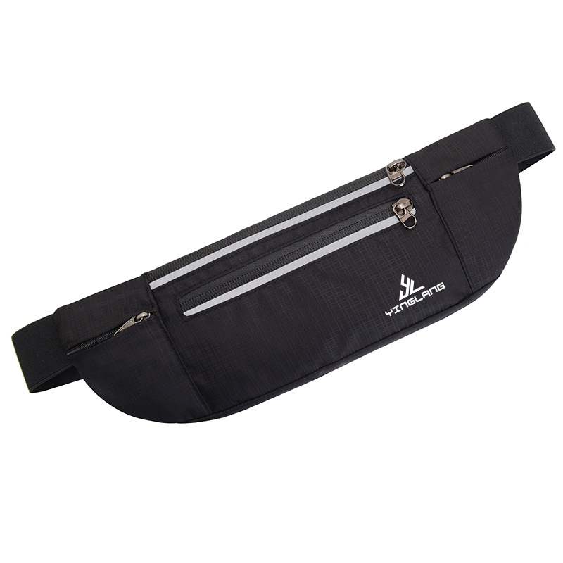 Спортна талия чанта за бягане с бутилка вода — унисекс, райе модел, нейлон, дишаща, водоустойчива, антикрадеж, подплата полиестер