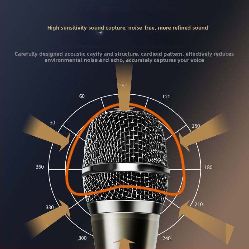 Microfon KTV wireless Sanskrit cu sistem dual 1 la 2 și sistem încorporat de selecție a melodiilor, SNR ≥85dB