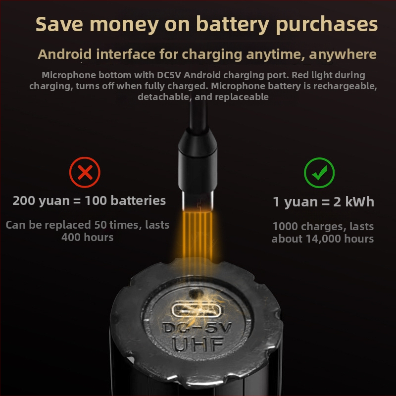 Microfon KTV wireless Sanskrit cu sistem dual 1 la 2 și sistem încorporat de selecție a melodiilor, SNR ≥85dB