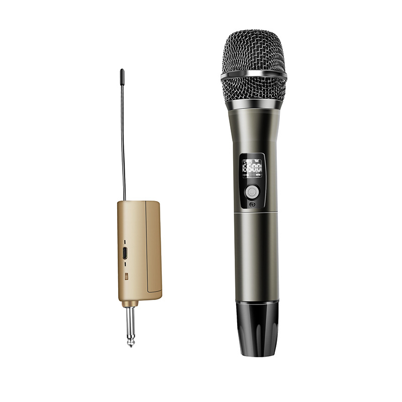 Microfon KTV wireless Sanskrit cu sistem dual 1 la 2 și sistem încorporat de selecție a melodiilor, SNR ≥85dB