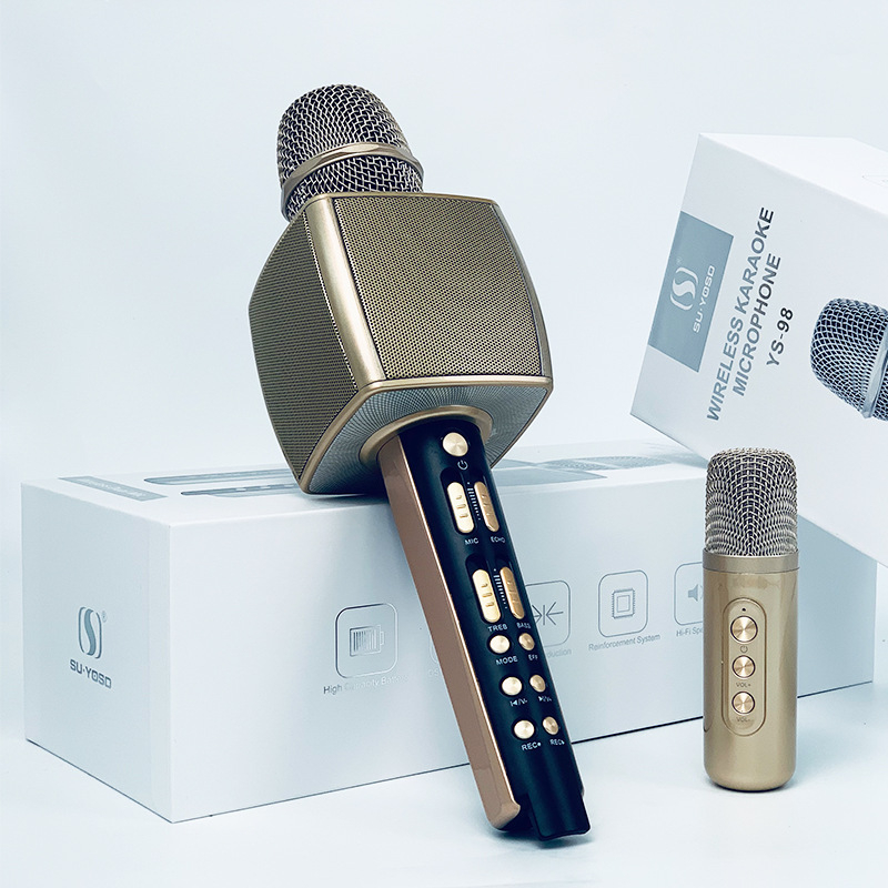 Sve-u-jednom mikrofon i zvučnik za kućne live prijenose, bežični Bluetooth karaoke s mobitelom, model Ys-98