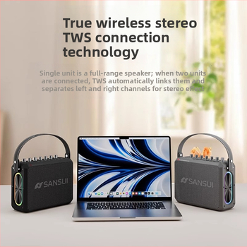 Bluetooth reproduktor na karaoke pre vonkajšie použitie, všetko v jednom s vstavanou batériou, 75W, frekvenčné pásmo 100Hz-20kHz, SNR ≥70dB, 4000–6000mAh