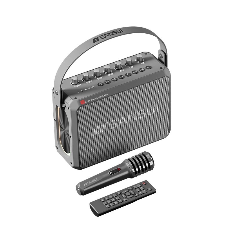 Bluetooth reproduktor na karaoke pre vonkajšie použitie, všetko v jednom s vstavanou batériou, 75W, frekvenčné pásmo 100Hz-20kHz, SNR ≥70dB, 4000–6000mAh
