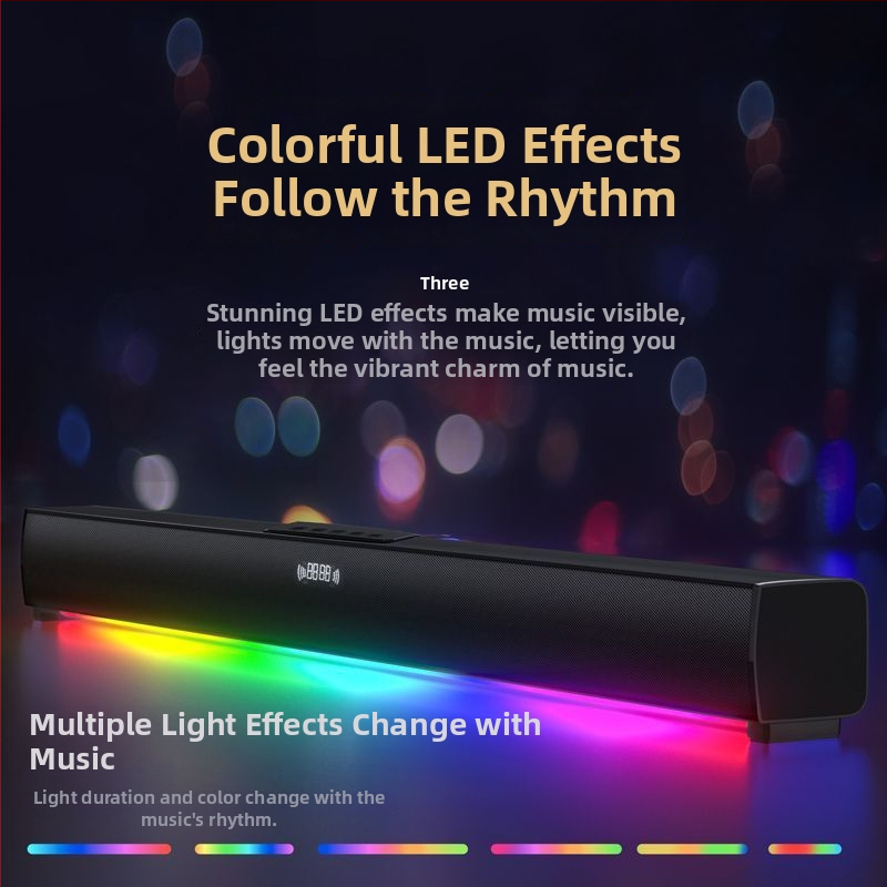 Soundbar pentru TV cu microfon wireless de karaoke — sistem cu 4 difuzoare, Bluetooth 5.3, rază de 10 m, baterie încorporată de 2000–4000 mAh