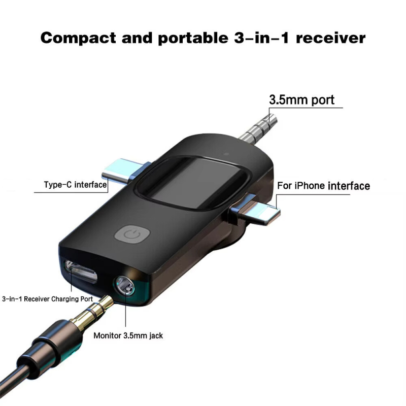 Microfon lavalier wireless K35, Bluetooth 2.1, răspuns în frecvență 60 Hz-15 kHz, SNR ≥60 dB, autonomie baterie 3-6 ore