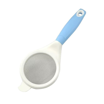 Sită de făină din oțel inoxidabil, cu mâner din lemn, plasă filtrantă, design modern