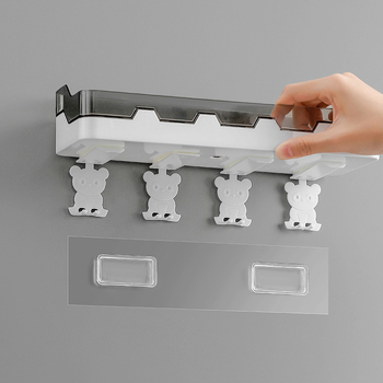 Xinju presor pentru pastă de dinți, suport de perete pentru pastă și periute, compatibil universal