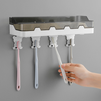Xinju presor pentru pastă de dinți, suport de perete pentru pastă și periute, compatibil universal