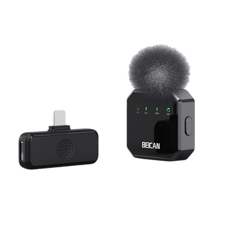 Microfon lavalier wireless pentru telefonul mobil — clip-on microfon pentru live streaming și înregistrări video — baterie încorporată, autonomie 6–8 ore, SNR ≥85 dB, capacitate baterie 50–100 mAh, putere nominală 5