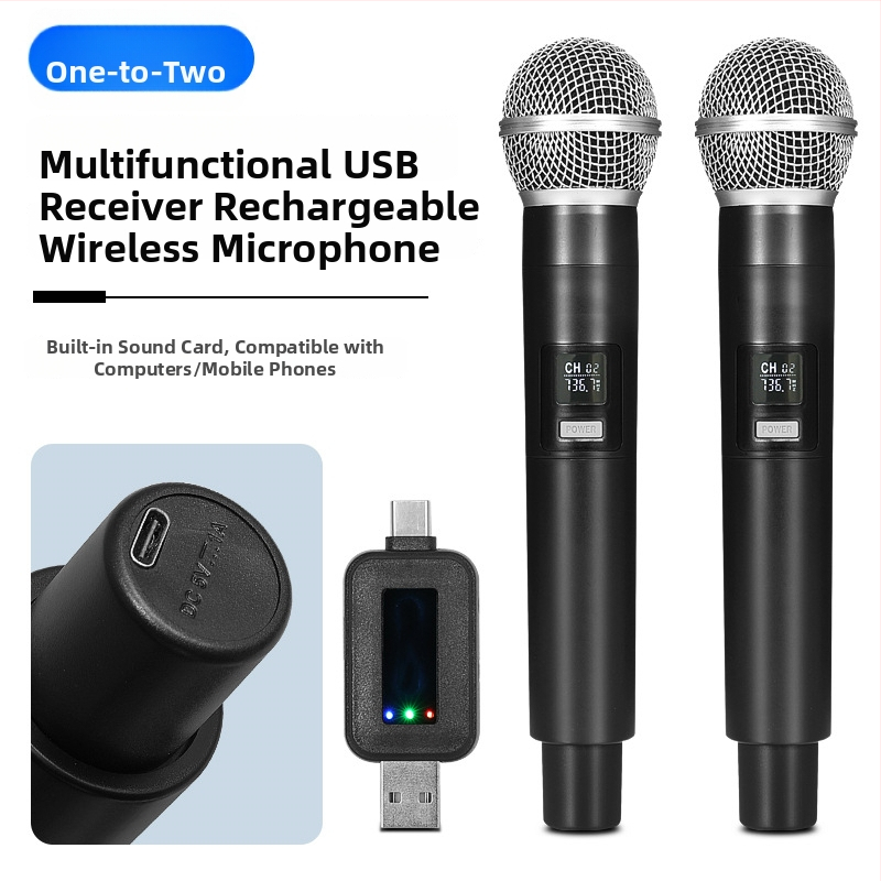 USB kabelski dinamički mikrofon, model K58, za pjevanje, prijenos uživo i podučavanje; frekvencijski odziv 60 Hz–15 kHz, SNR ≥ 70 dB, USB priključak