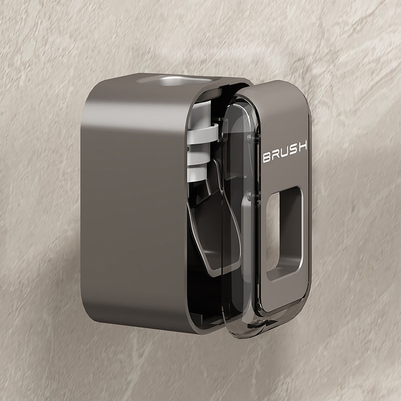 Dozator de pastă de dinți Penny, montat pe perete, fără găuri, complet automat, unitate dintr-o singură bucată