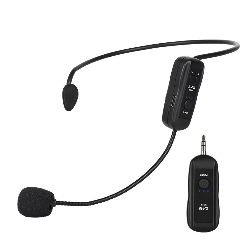 Lavalier mikrofon uz pojačalom i mikserom za scenu, model G-244, frekvencijski raspon 20 Hz–20 kHz, SNR ≥75 dB, nominalna snaga 2