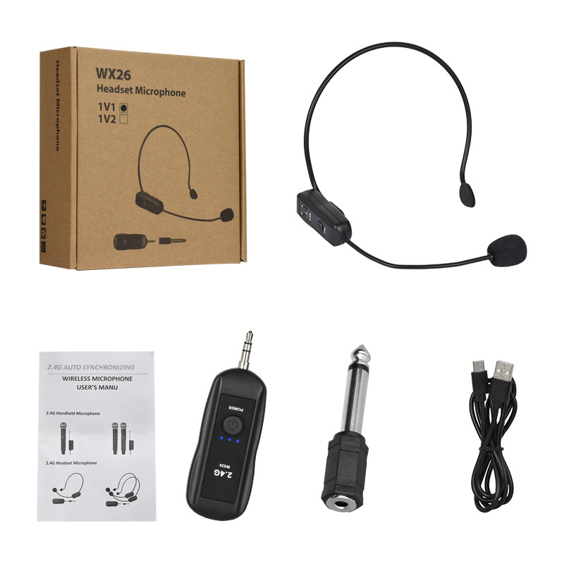 Lavalier mikrofon uz pojačalom i mikserom za scenu, model G-244, frekvencijski raspon 20 Hz–20 kHz, SNR ≥75 dB, nominalna snaga 2