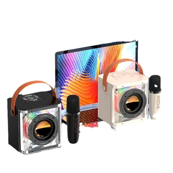 Boxă Bluetooth pentru karaoke cu microfon încorporat (Bluetooth 5.2; baterie încorporată 1000-1200 mAh; putere 10 W; răspuns în frecvență 100 Hz-20 kHz; SNR ≥70 dB)