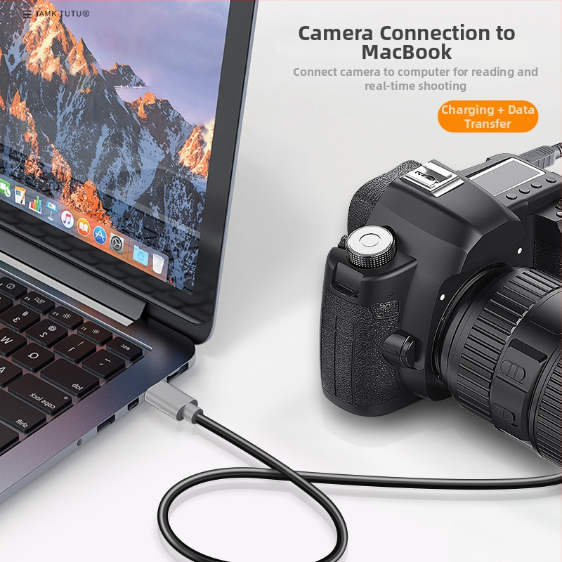 Καλώδιο δεδομένων Type-C προς Mini USB, συνδετήρας Τ-Port, για κινητά τηλέφωνα, DSLR κάμερες και φορητούς σκληρούς δίσκους, Digital Fox