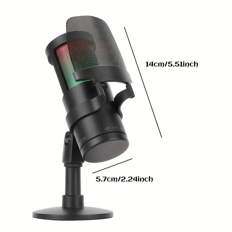 KM8 USB stolni kondenzatorski mikrofon za računalo — frekvencijski raspon 20 Hz–20 kHz, SNR ≥85 dB
