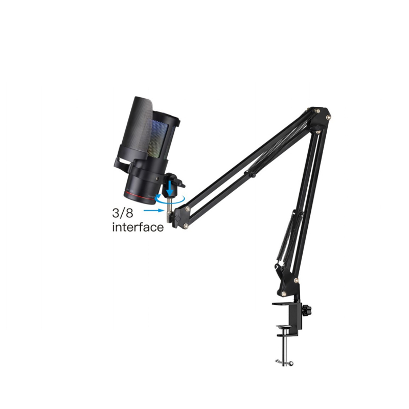 KM8 USB stolni kondenzatorski mikrofon za računalo — frekvencijski raspon 20 Hz–20 kHz, SNR ≥85 dB