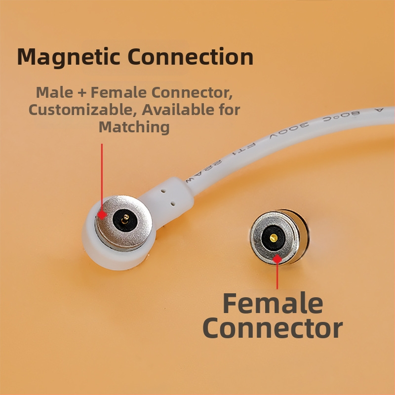 Zero ao γωνιακό μαγνητικό καλώδιο φόρτισης με μαγνητική κεφαλή, μαγνήτης N52, συμβατό με φακούς, προσαρμογείς, έξυπνα φορητά και λαμπτήρες.