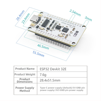 ESP32 razvojna ploča s WiFi i Bluetooth, dvostruki jezgrovni CPU, ESP32-DevKit-32E osnovna ploča V3
