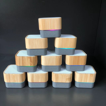 Boxă Bluetooth cu carcasă din bambus, portabilă pentru exterior, 3W, Bluetooth 5.0, 60Hz-15kHz, SNR ≥75dB, baterie încorporată 300-500mAh