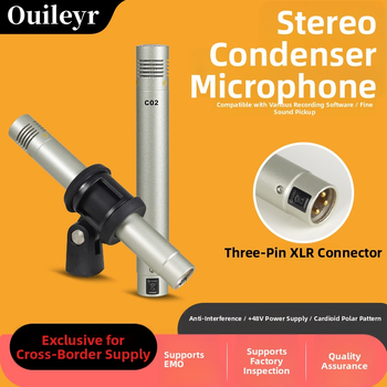 C02 Microfon condensator în formă de stilou – Fără fir, 100 Hz–20 kHz, SNR ≥70 dB, Înregistrări profesionale