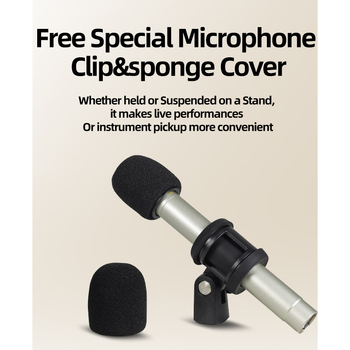 C02 Microfon condensator în formă de stilou – Fără fir, 100 Hz–20 kHz, SNR ≥70 dB, Înregistrări profesionale