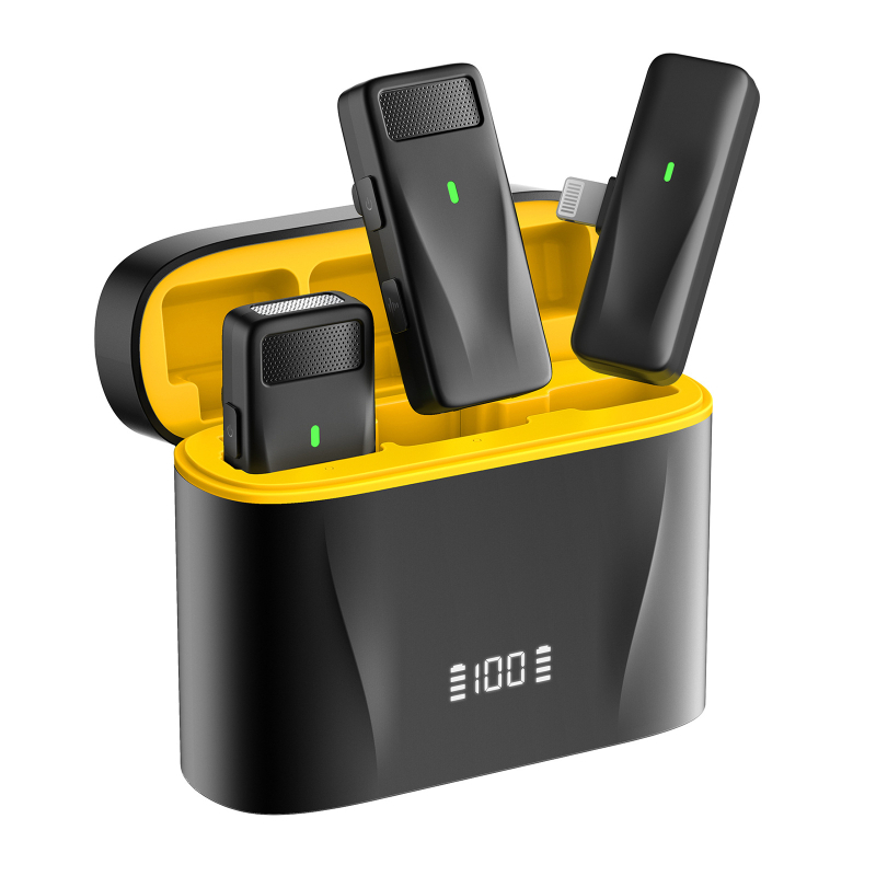 Microfon Lavalier wireless pentru difuzare live | Baterie încorporată • Bluetooth 5.3 • 20Hz-20kHz • SNR ≥70dB