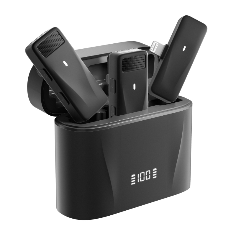 Microfon Lavalier wireless pentru difuzare live | Baterie încorporată • Bluetooth 5.3 • 20Hz-20kHz • SNR ≥70dB