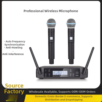 Microfon de mână KTV/performanță, pentru scenă și casă, 60Hz-15kHz, SNR ≥70dB, baterie detașabilă 300–500mAh, corp din metal