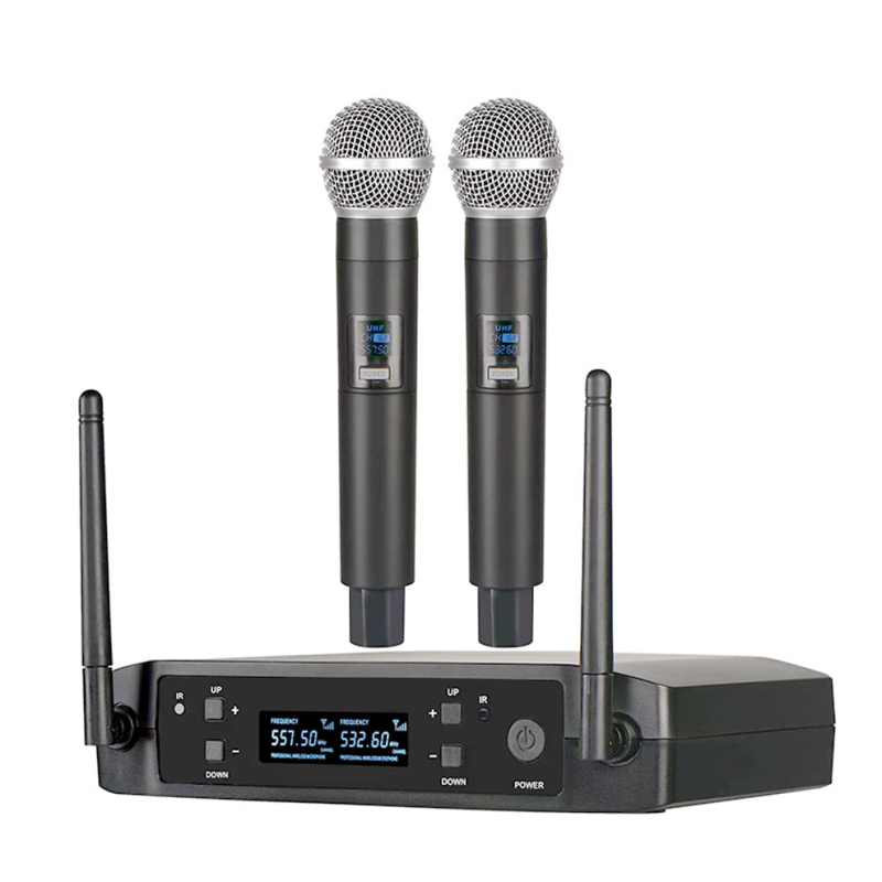 Microfon de mână KTV/performanță, pentru scenă și casă, 60Hz-15kHz, SNR ≥70dB, baterie detașabilă 300–500mAh, corp din metal