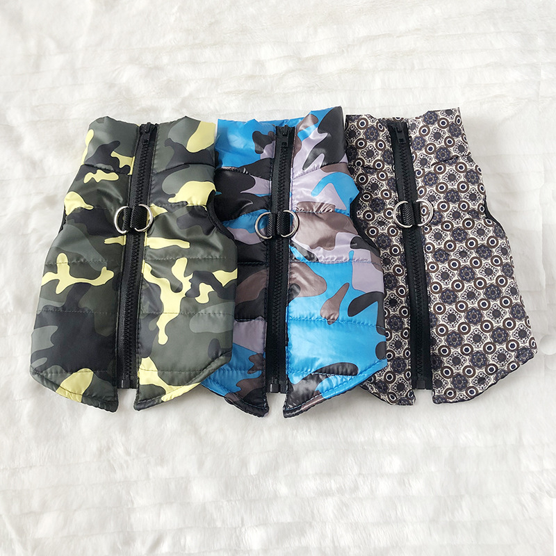 Palton de iarnă pentru câini, exterior poliester cu căptușeală din bumbac, stil minimalist modern