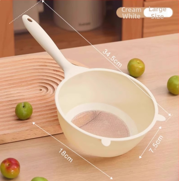 Medvedíková viacúčelová lyžica na umývanie ryže, sceľovanie a filtráciu; filter na sójové mlieko a zvyšky čaju; sito na múku; plast; moderný dizajn