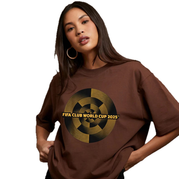 Tricou din bumbac 100% imprimat, croială lejeră, mâneci scurte, guler rotund