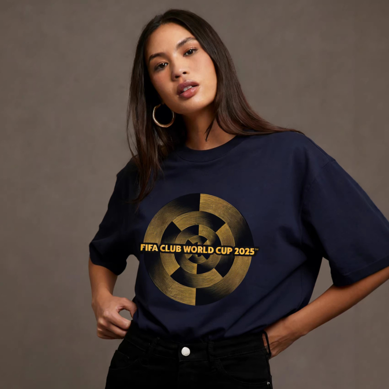 Tricou din bumbac 100% imprimat, croială lejeră, mâneci scurte, guler rotund