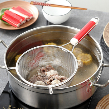 Platinum rozsdamentes acél konyhai szűrőedény hálóval – csúszásmentes, dupla kampó, égési védelem