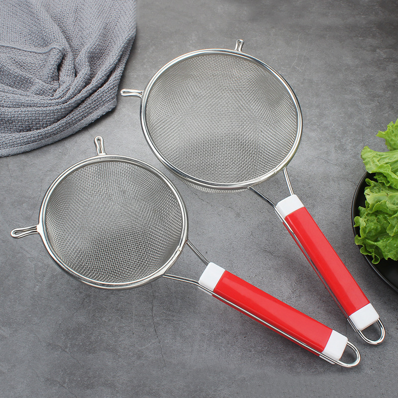 Platinum rozsdamentes acél konyhai szűrőedény hálóval – csúszásmentes, dupla kampó, égési védelem