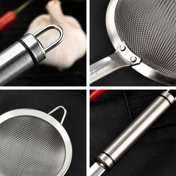 Sita de mână din oțel inoxidabil 304 – pentru cernerea prafului la coacere și hrana pentru bebeluși, anti-alunecare, rezistentă la căldură, plasă de filtrare