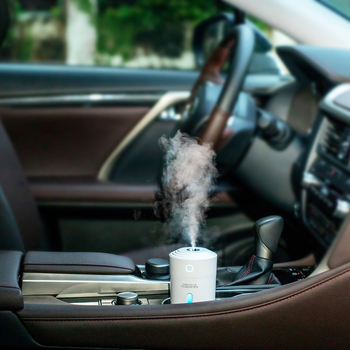 Umidificator auto pentru aromaterapie cu alimentare USB, rezervor 0,5 L, 1 duză, temporizator 2-8 ore, funcționare silențioasă