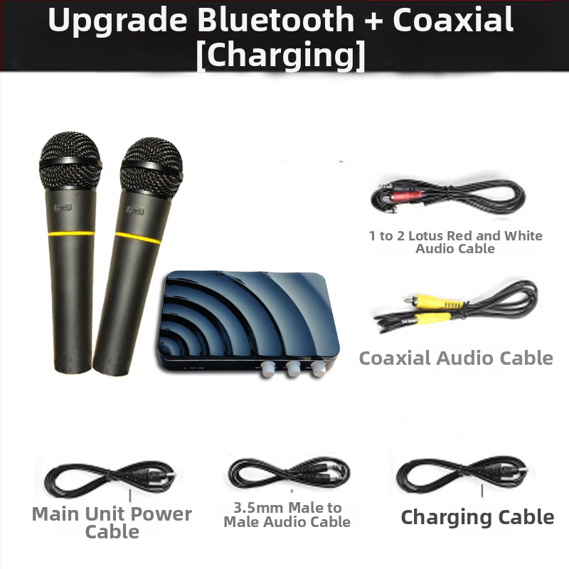 Set karaoke pentru acasă cu microfon wireless și proiector (baterie încorporată 1000–1200 mAh, autonomie 6–8 h, SNR sub 60 dB, putere nominală 100 W)