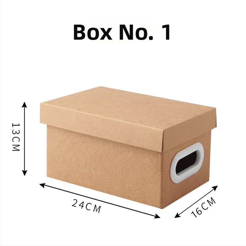 Κουτί αποθήκευσης από Kraft χαρτί με καπάκι, αναδιπλώσιμο, χωρητικότητα 2 L, για παπούτσια, εσώρουχα και πουλόβερ, μοντέρνο μινιμαλιστικό στυλ