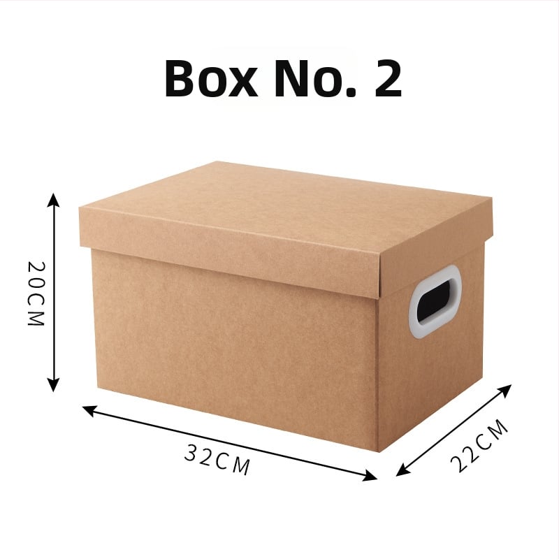 Κουτί αποθήκευσης από Kraft χαρτί με καπάκι, αναδιπλώσιμο, χωρητικότητα 2 L, για παπούτσια, εσώρουχα και πουλόβερ, μοντέρνο μινιμαλιστικό στυλ
