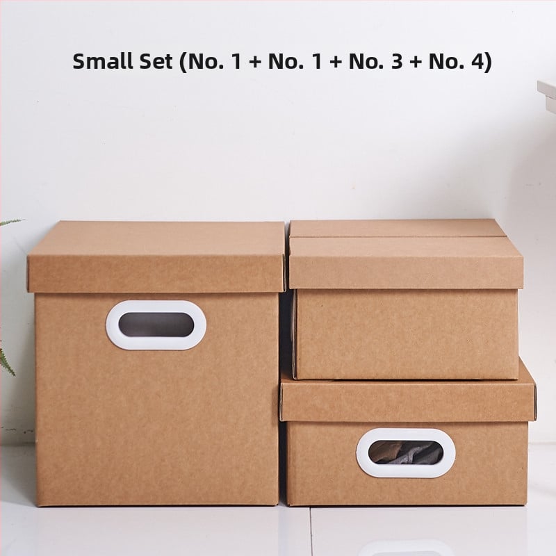 Κουτί αποθήκευσης από Kraft χαρτί με καπάκι, αναδιπλώσιμο, χωρητικότητα 2 L, για παπούτσια, εσώρουχα και πουλόβερ, μοντέρνο μινιμαλιστικό στυλ