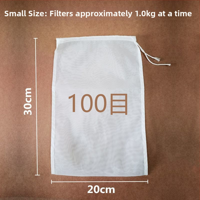 Sac filtrant din nylon, cu șnur, gură largă, pentru filtrarea ceaiului, vinului, laptelui de soia, făinii și laptelui — Seal, logo tipărit, etichetă privată personalizabilă