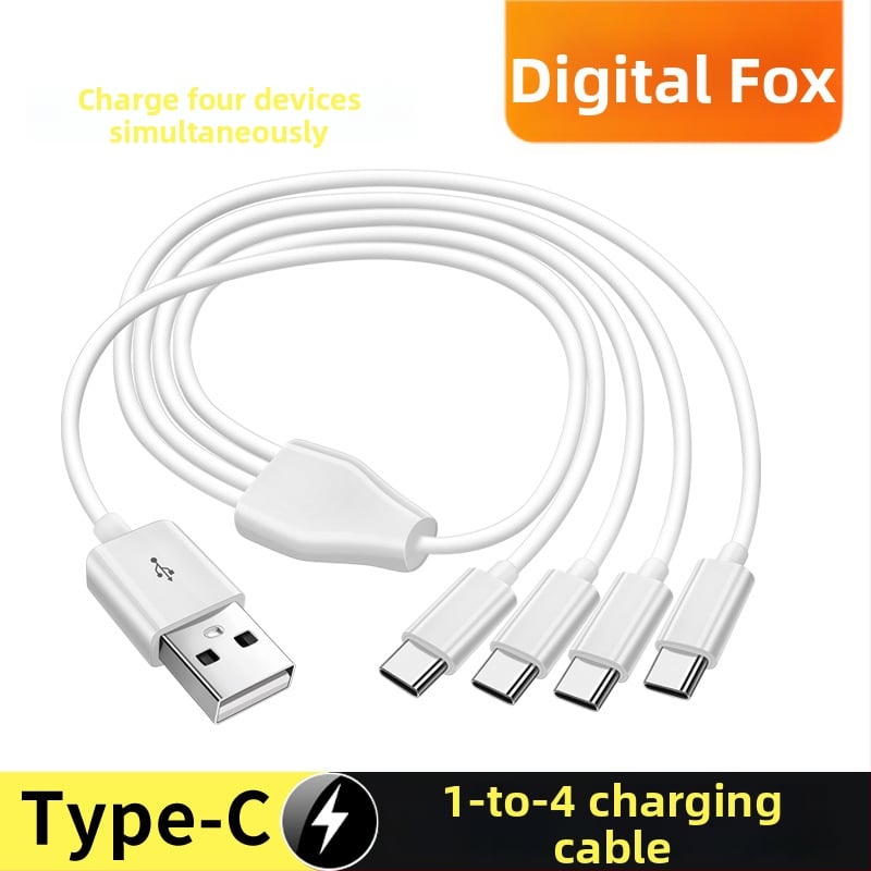 Digital Fox Type-C USB καλώδιο τροφοδοσίας με 4 θύρες